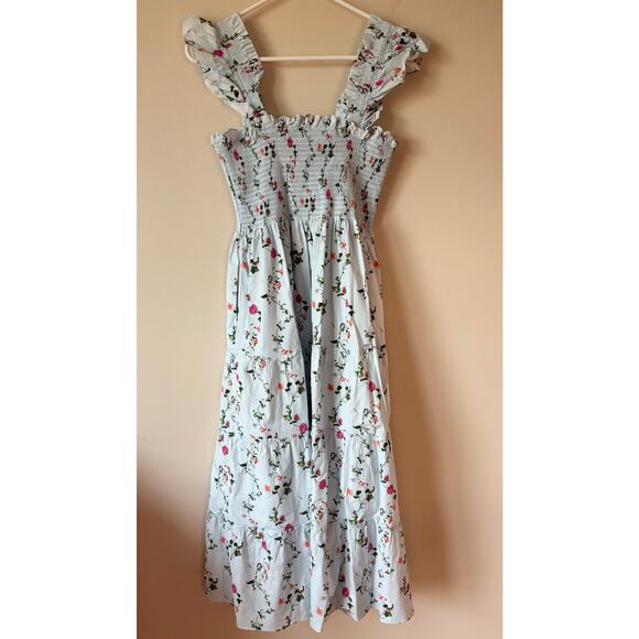 HILL HOUSE HOME Ellie Nap Dress Blue Pond Floral Print S - Picture 9 of 11